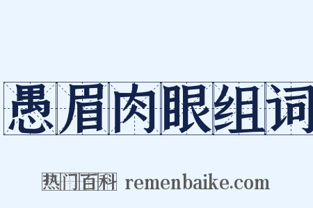 愚眉肉眼组词是什么意思的图片